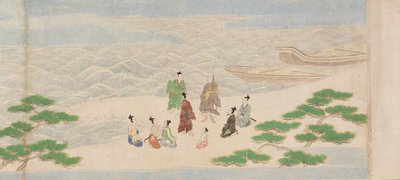 Illustration from the Founding of the Buddhist Temple, Tsukiminedera, Muromachi Period, 1495 by Mitsuyoshi Tosa